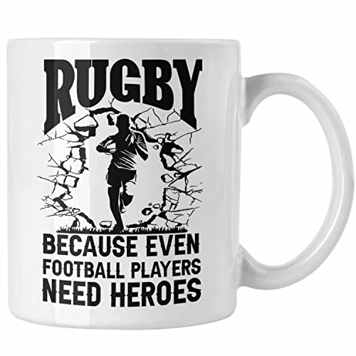 Trendation - Rugby Tasse Geschenk Spruch Geschenkidee für Rugbyspieler (Weiß) von Trendation