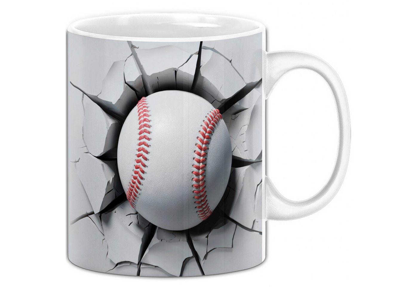 Trendation Tasse 3D Baseball Tasse Geschenk Baseball Durchbruch Wand Grafik Geschenki Trendation Tasse 3D Baseball Tasse Geschenk Baseball Durchbruch Wand Grafik Geschenki von Trendation