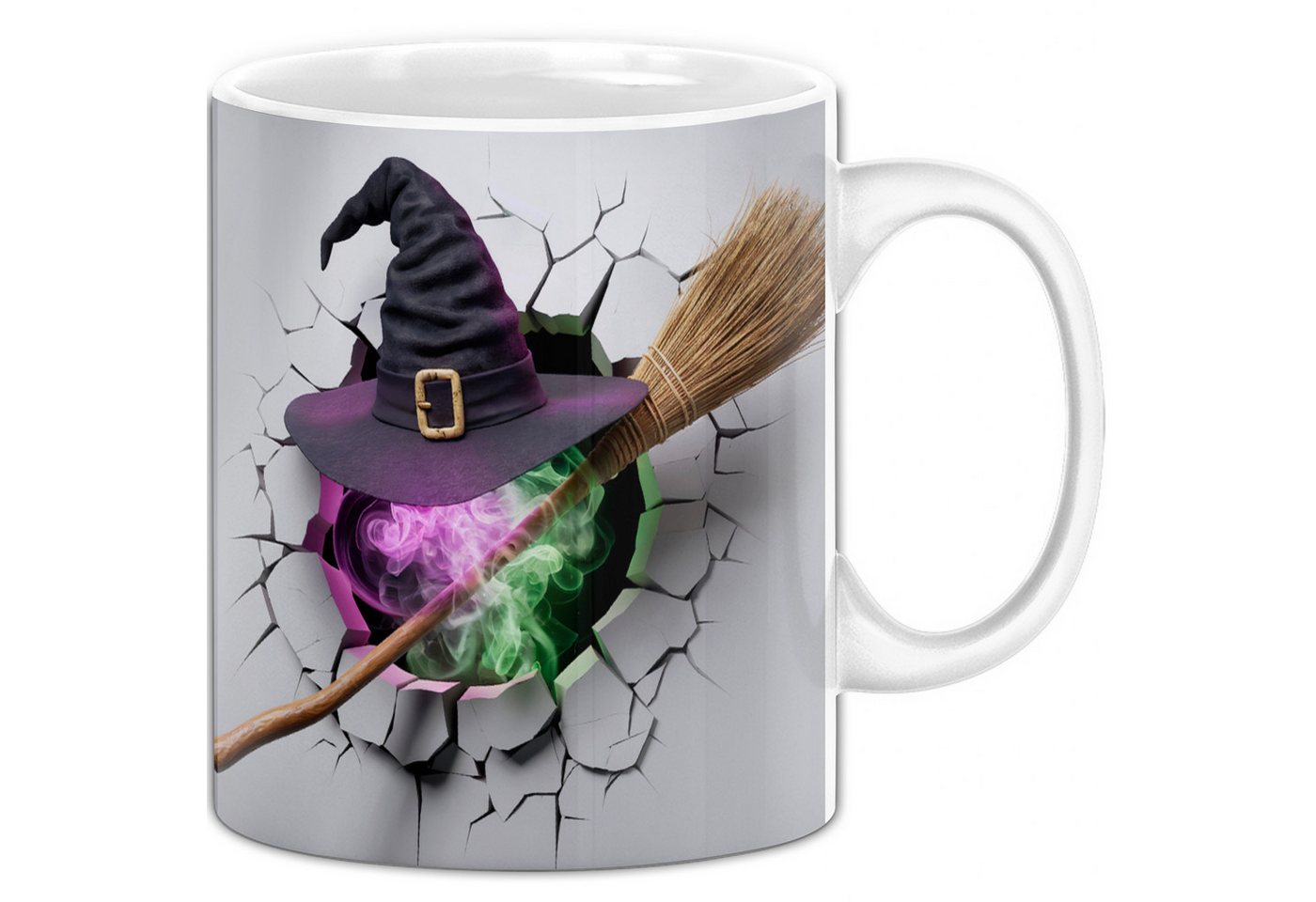 Trendation Tasse 3D Hexenhut und Besen Tasse Geschenk Hexenhut und Besen Durchbruch W Trendation Tasse 3D Hexenhut und Besen Tasse Geschenk Hexenhut und Besen Durchbruch W von Trendation