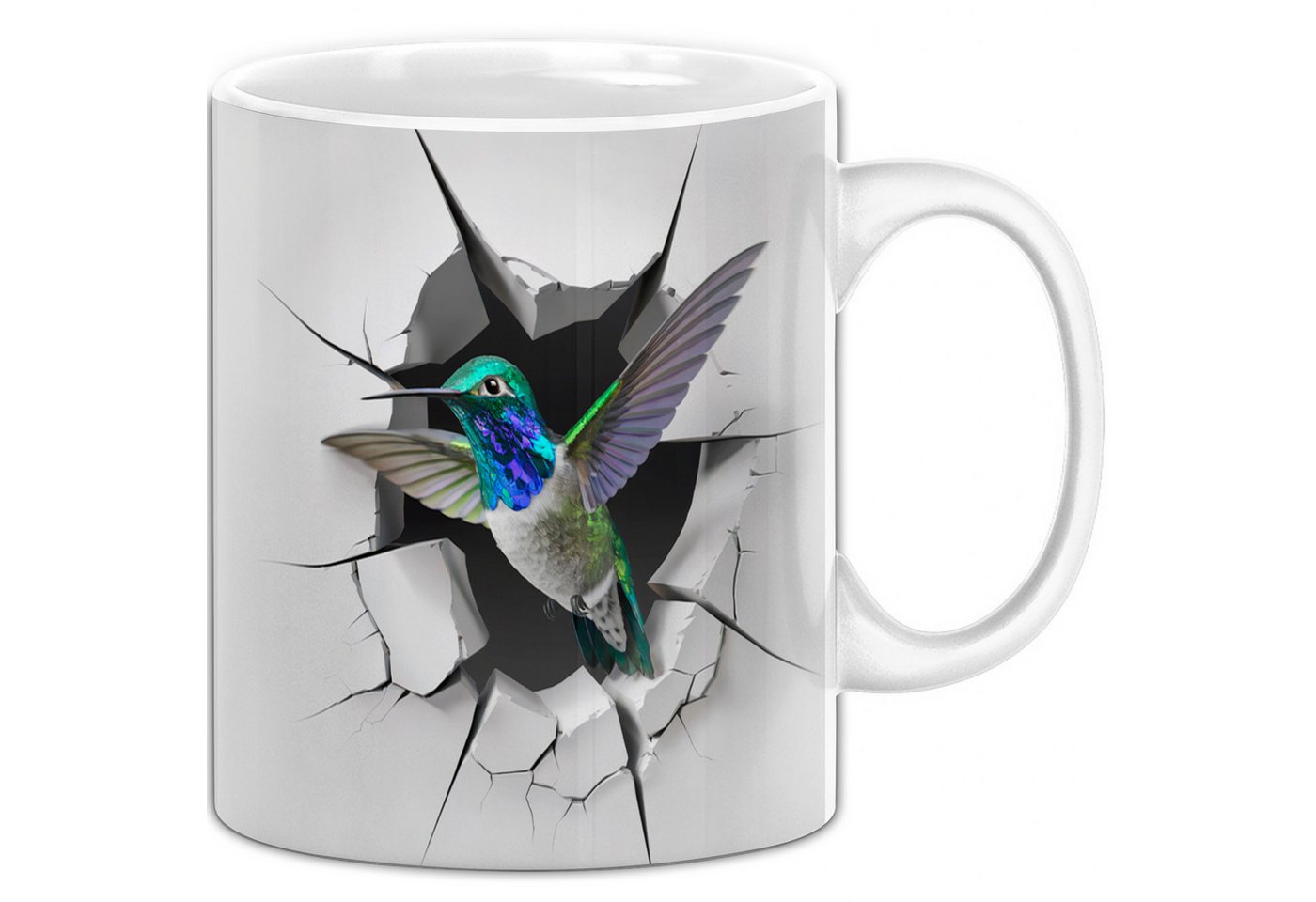 Trendation Tasse 3D Kolibri Tasse Geschenk Kolibri Durchbruch Wand Spruch Geschenkide Trendation Tasse 3D Kolibri Tasse Geschenk Kolibri Durchbruch Wand Spruch Geschenkide von Trendation