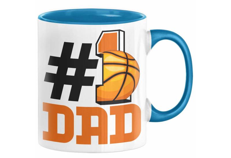 Trendation Tasse Basketball-Trainer Basketballer Nummer 1 Dad Vater Tasse Geschenk Bask von Trendation