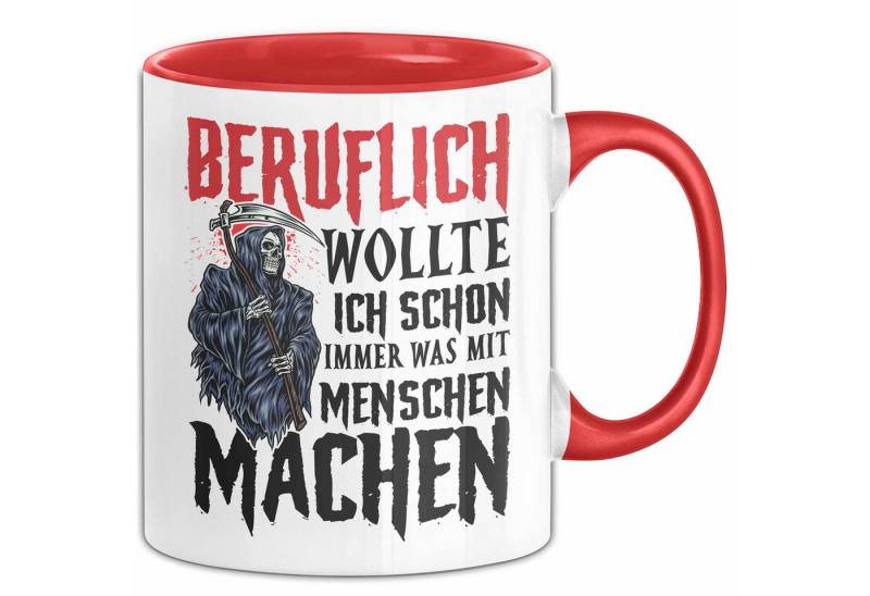 Trendation Tasse Beruflich Wollte Ich Schon Immer Was Mit Menschen Machen Sense Tasse von Trendation