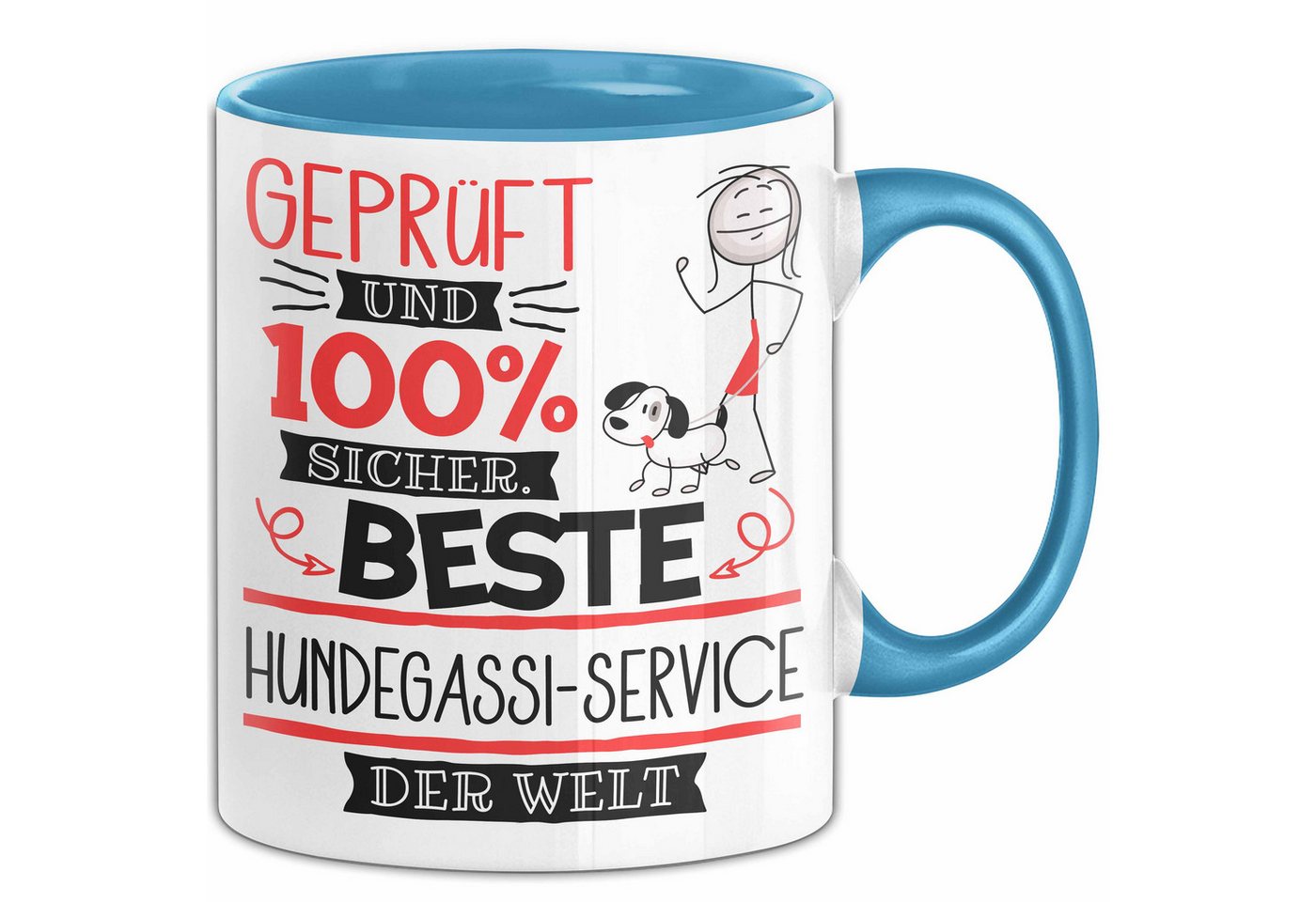 Trendation Tasse Beste Hundegassi-Service Der Welt Tasse Geschenk für Eine Hundegassi von Trendation