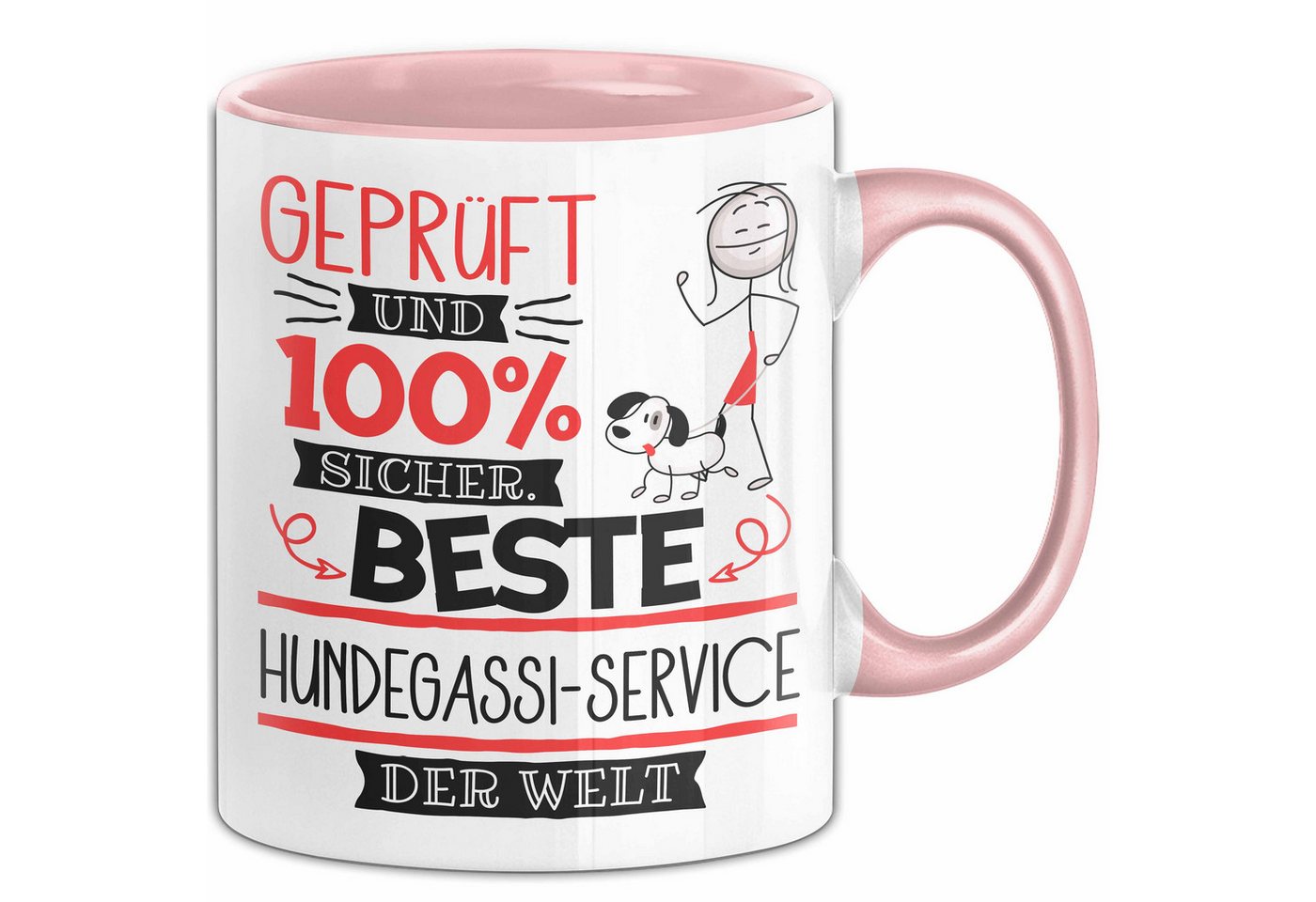 Trendation Tasse Beste Hundegassi-Service Der Welt Tasse Geschenk für Eine Hundegassi von Trendation