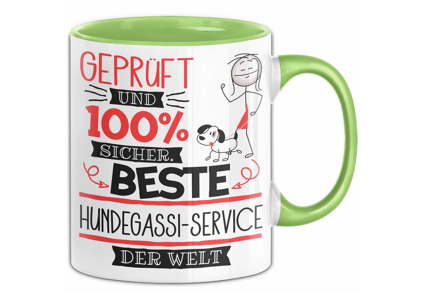 Trendation Tasse Beste Hundegassi-Service Der Welt Tasse Geschenk für Eine Hundegassi von Trendation