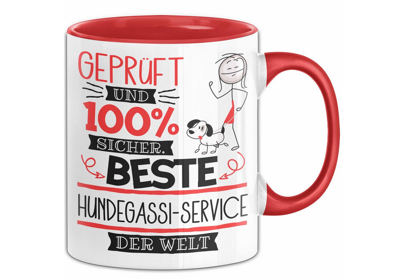 Trendation Tasse Beste Hundegassi-Service Der Welt Tasse Geschenk für Eine Hundegassi von Trendation