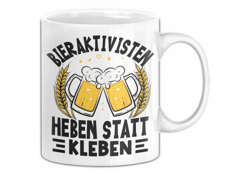 Trendation Tasse Biertrinker Tasse Geschenk Bieraktivisten Heben Statt Kleben Geschenki von Trendation
