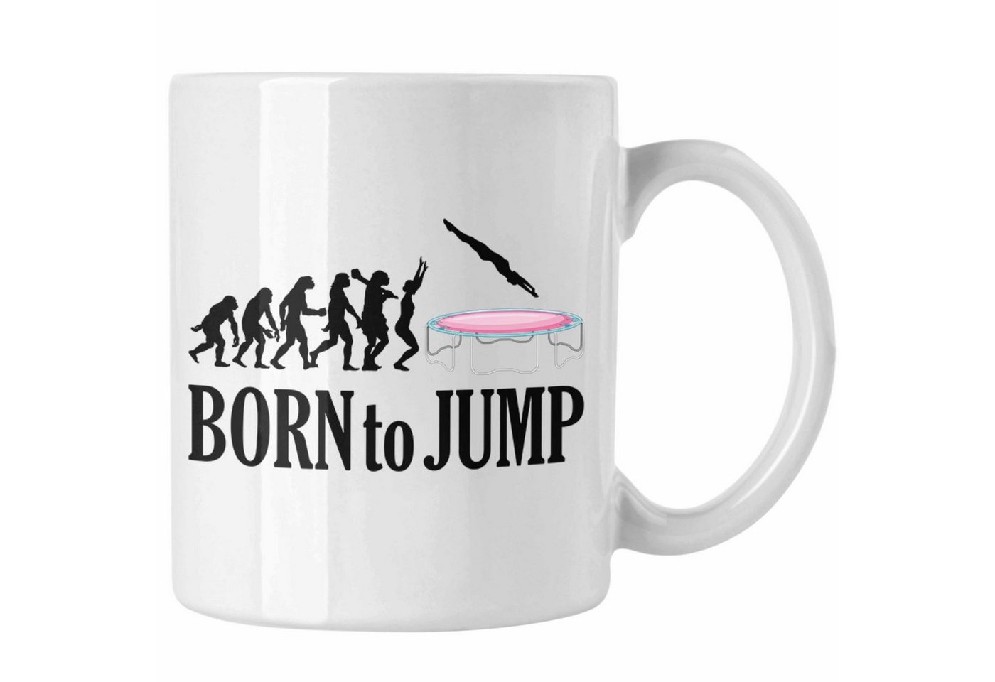 Trendation Tasse Born To Jump Tasse Geschenk Trampolin Fitness Mädchen Frauen von Trendation