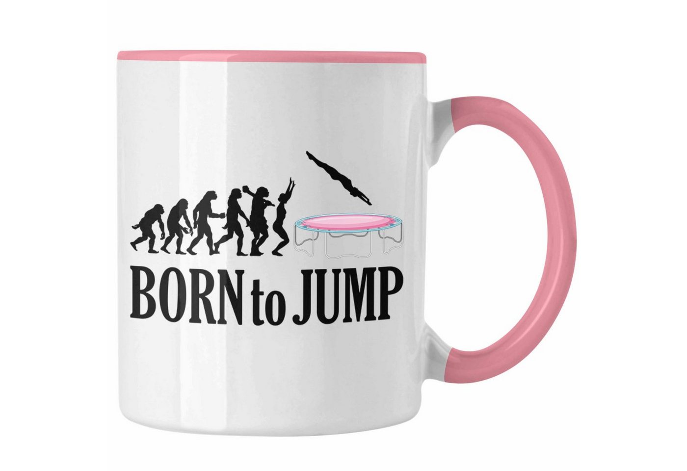 Trendation Tasse Born To Jump Tasse Geschenk Trampolin Fitness Mädchen Frauen von Trendation