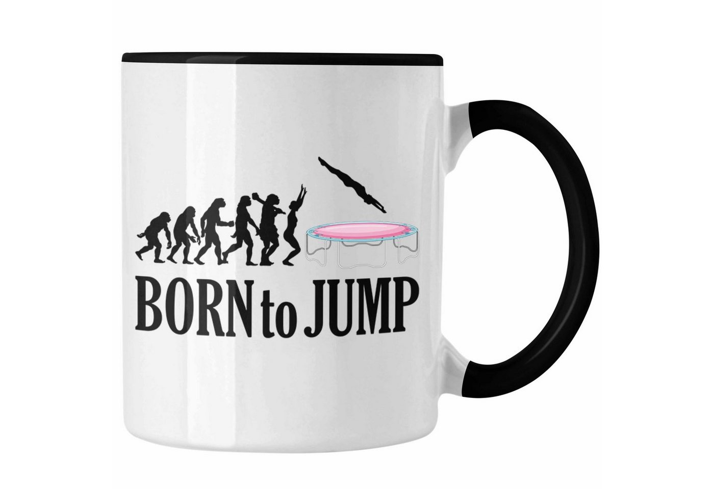 Trendation Tasse Born To Jump Tasse Geschenk Trampolin Fitness Mädchen Frauen von Trendation