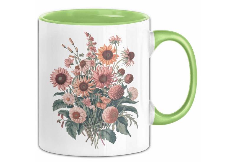 Trendation Tasse Botanische Blumen Tasse Geschenk Lustige Geschenkidee Spruch von Trendation