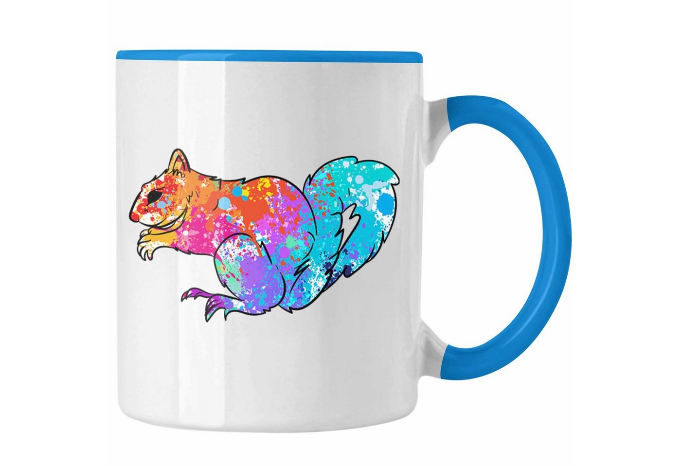 Trendation Tasse Bunte Eichhörnchen Tasse Geschenk für Natur- und Tierliebhaber von Trendation