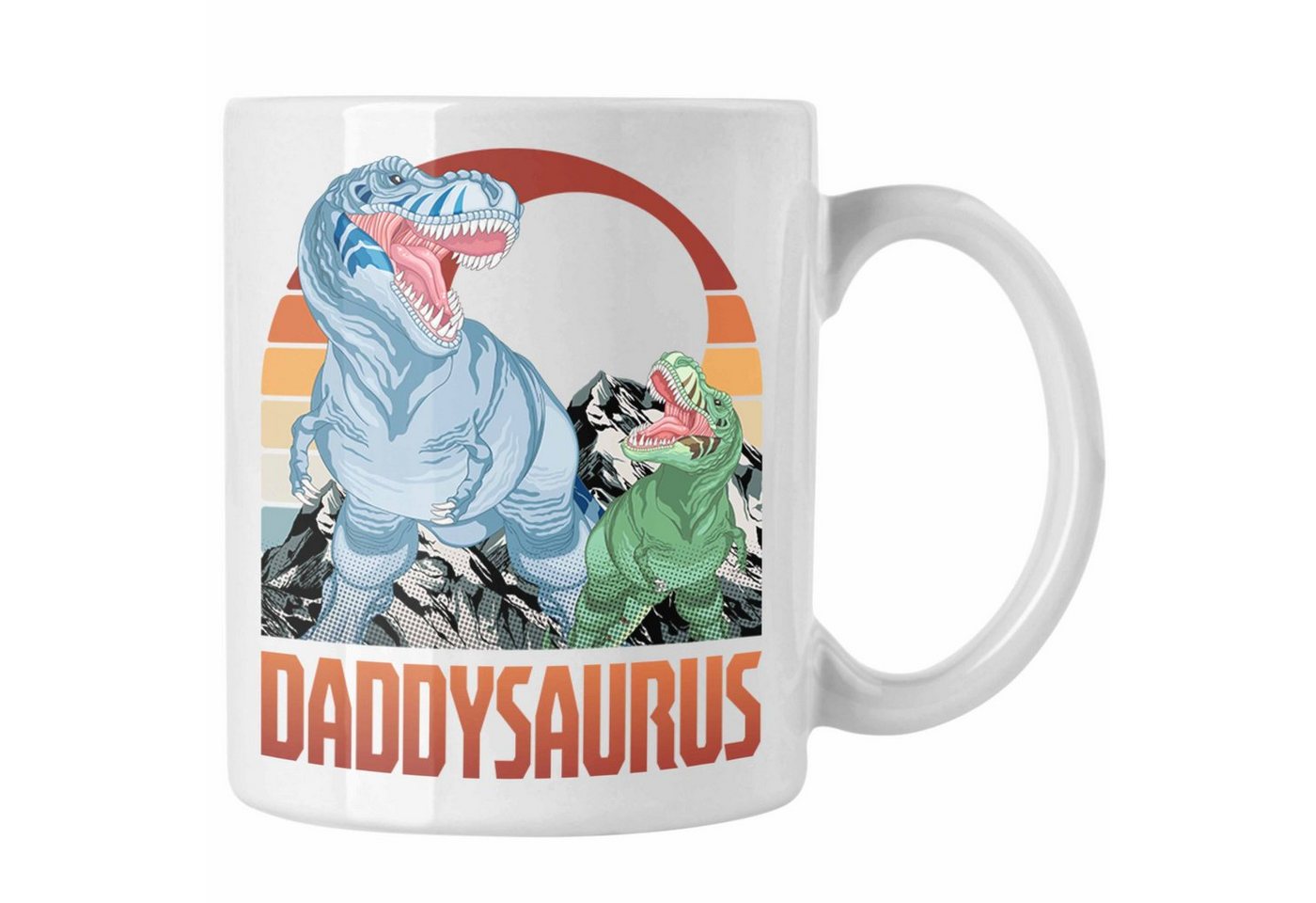 Trendation Tasse Daddysaurus Tasse Geschenk für Vater zum Geburtstag Weihnachten Vatert von Trendation
