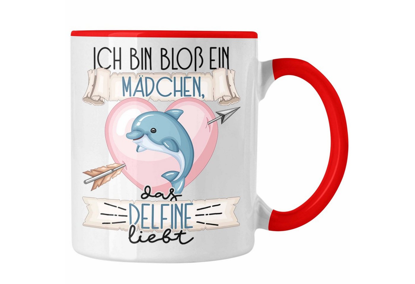 Trendation Tasse Delfine Tasse Geschenk Frauen Ich Bin Bloß Ein Mädchen Das Delfine Lie von Trendation