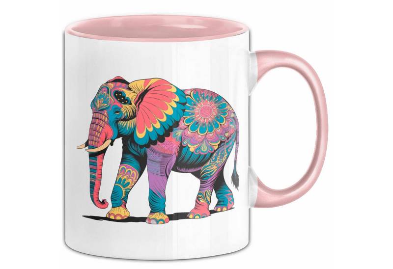 Trendation Tasse Elefant Tier Blumen Tasse Geschenk Lustige Geschenkidee Spruch von Trendation