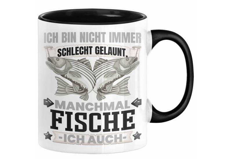 Trendation Tasse Fischen Angler Geschenk Tasse Ich Bin Nicht immer Schlecht Gelaunt Ang von Trendation