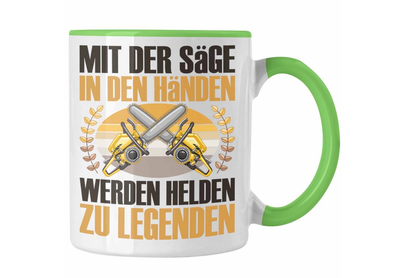 Trendation Tasse Forstarbeiter Tasse Geschenk Spruch Holzarbeiter Forstwirt Kettensäge von Trendation