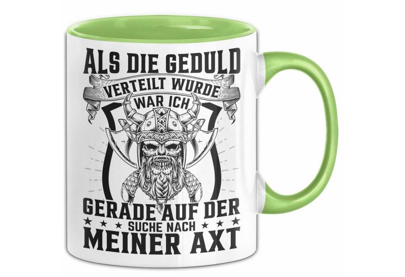 Trendation Tasse Forstwirt Geschenk Tasse Waldarbeiter Axt Holz Hacken Totenkopf Wiking von Trendation