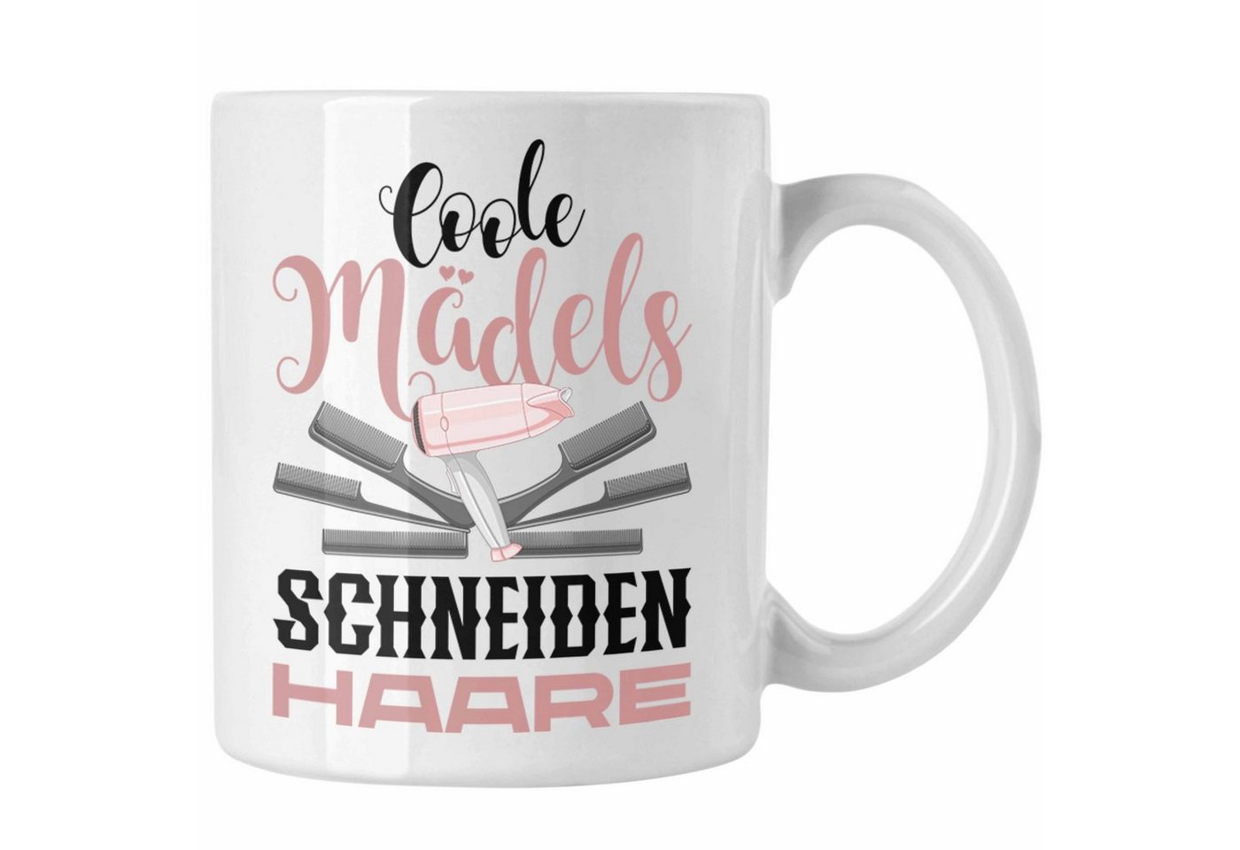 Trendation Tasse Friseurin Tasse Geschenk Schere Grafik Frisörin Geschenkidee Geburtsta von Trendation