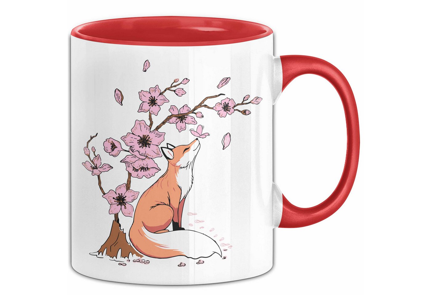 Trendation Tasse Fuchs Tasse Geschenk Fox Japanese Kirschblüte Blume Vintage Fuchs Kaff Trendation Tasse Fuchs Tasse Geschenk Fox Japanese Kirschblüte Blume Vintage Fuchs Kaff von Trendation