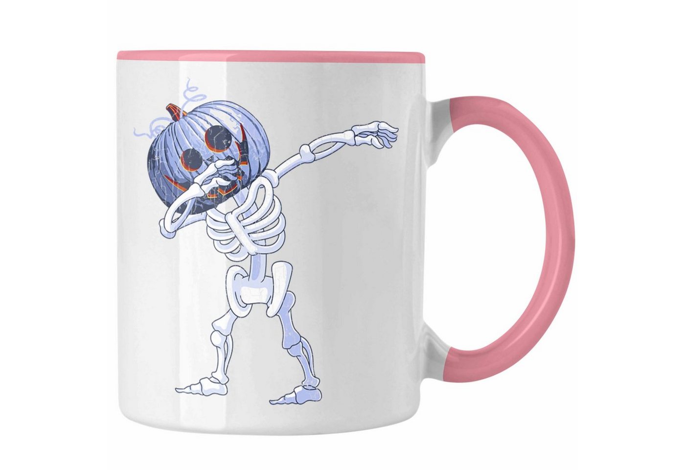 Trendation Tasse Halloween Tasse Kürbis Dekoration Becher Dabbing Skelet von Trendation