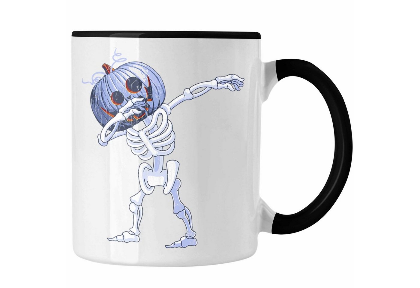 Trendation Tasse Halloween Tasse Kürbis Dekoration Becher Dabbing Skelet von Trendation