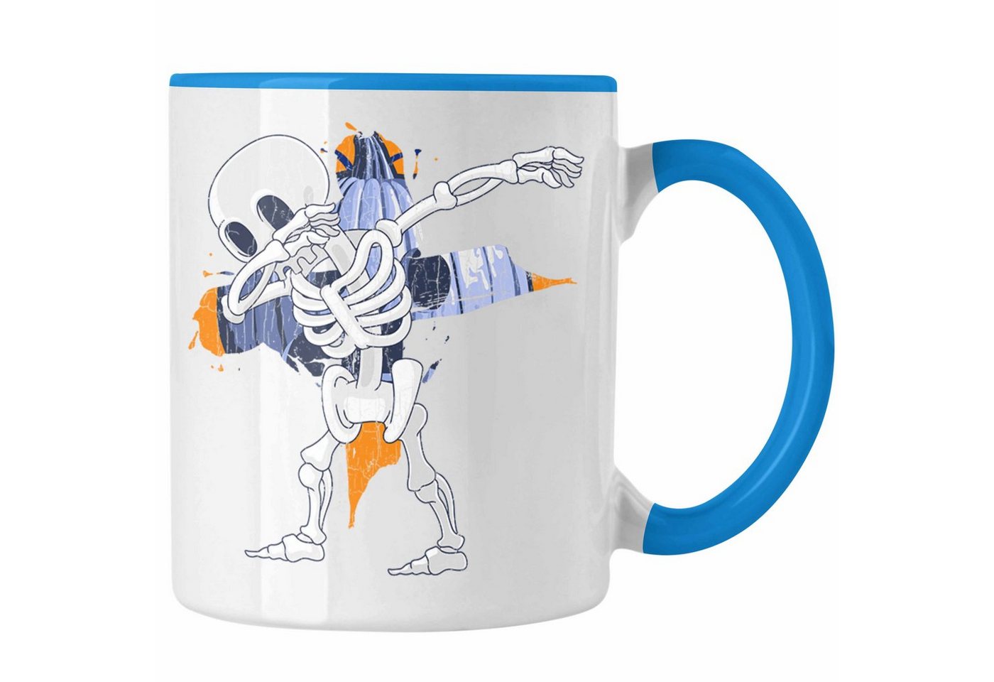 Trendation Tasse Halloween Tasse Kürbis Dekoration Becher Dabbing Skelet von Trendation