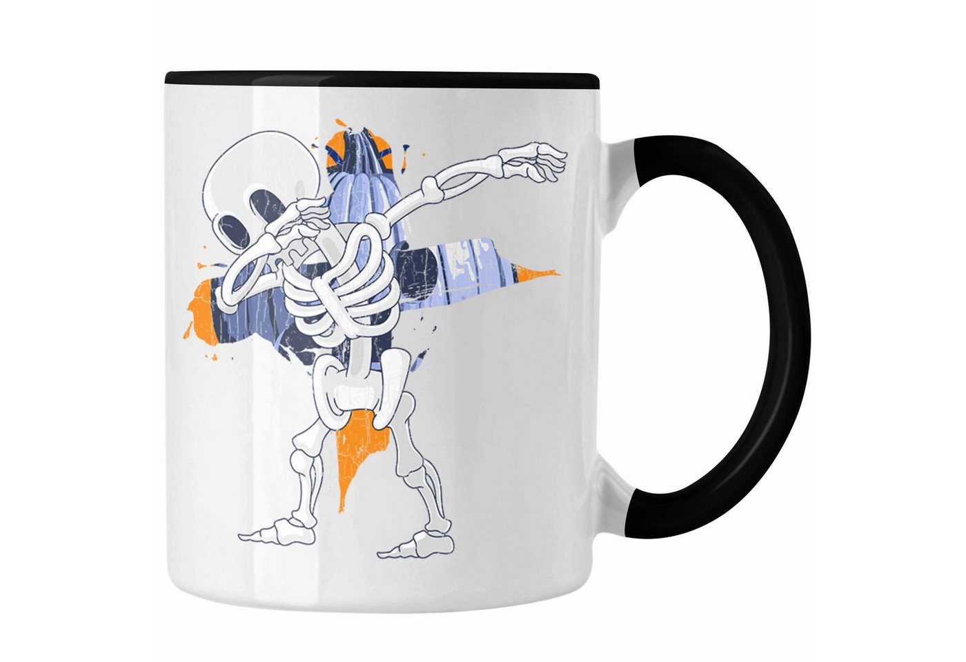 Trendation Tasse Halloween Tasse Kürbis Dekoration Becher Dabbing Skelet von Trendation