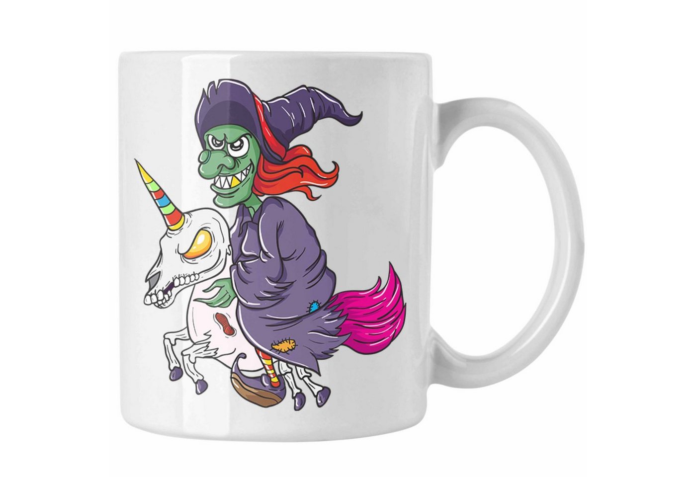 Trendation Tasse Halloween Tasse Kürbis Dekoration Becher Dabbing Skelet von Trendation