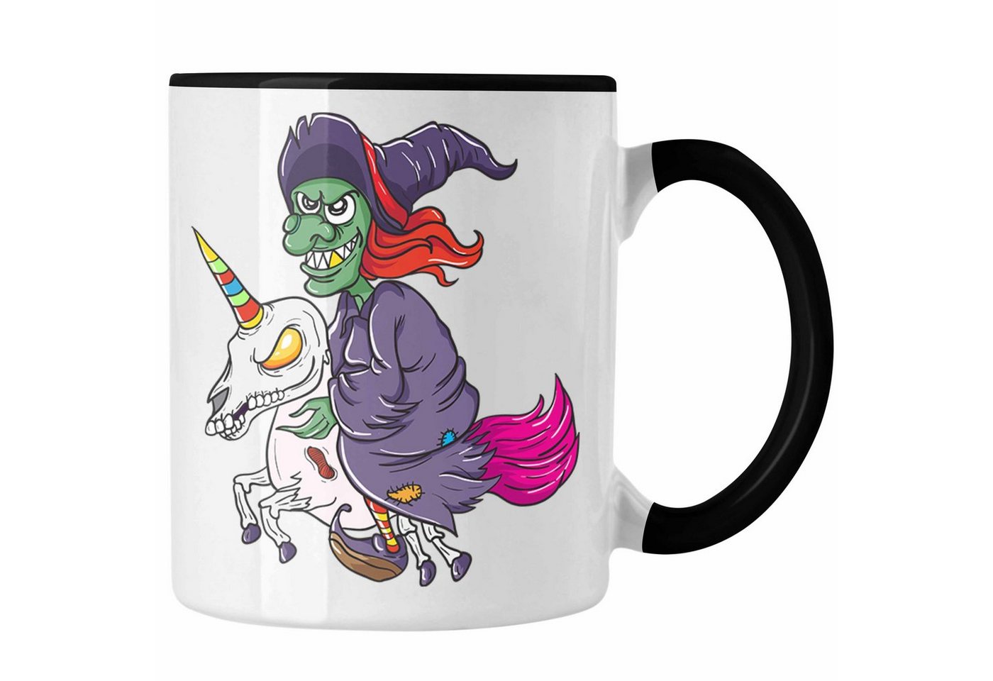 Trendation Tasse Halloween Tasse Kürbis Dekoration Becher Dabbing Skelet von Trendation