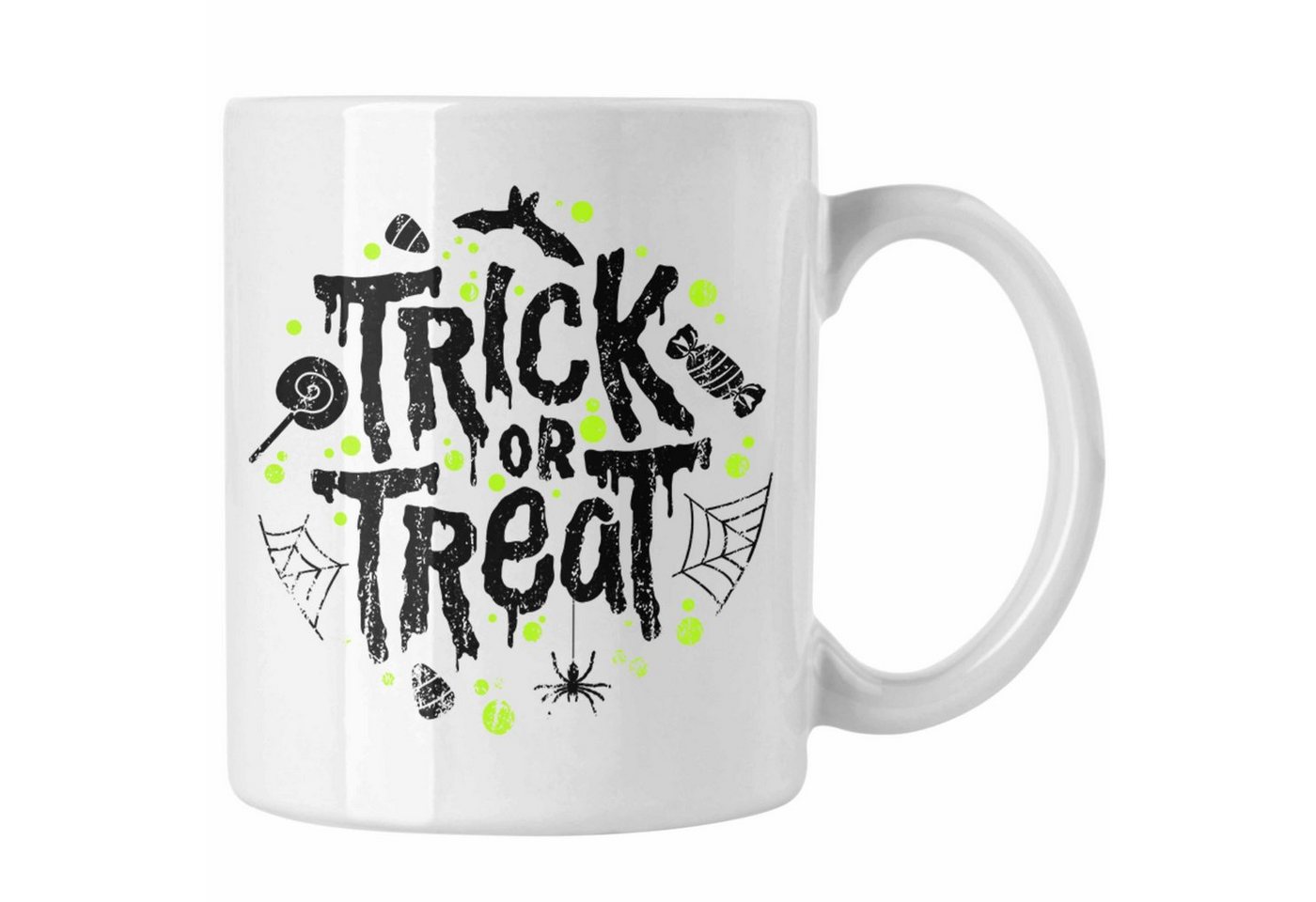 Trendation Tasse Halloween Tasse Kürbis Dekoration Becher Dabbing Skelet von Trendation