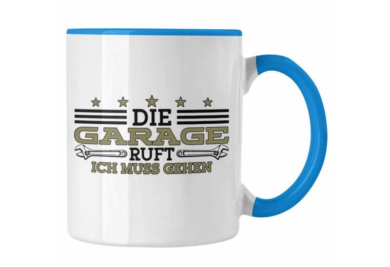 Trendation Tasse Handwerker Tasse Garage Geschenkidee Papa Opa Geschenkidee Die Garage von Trendation