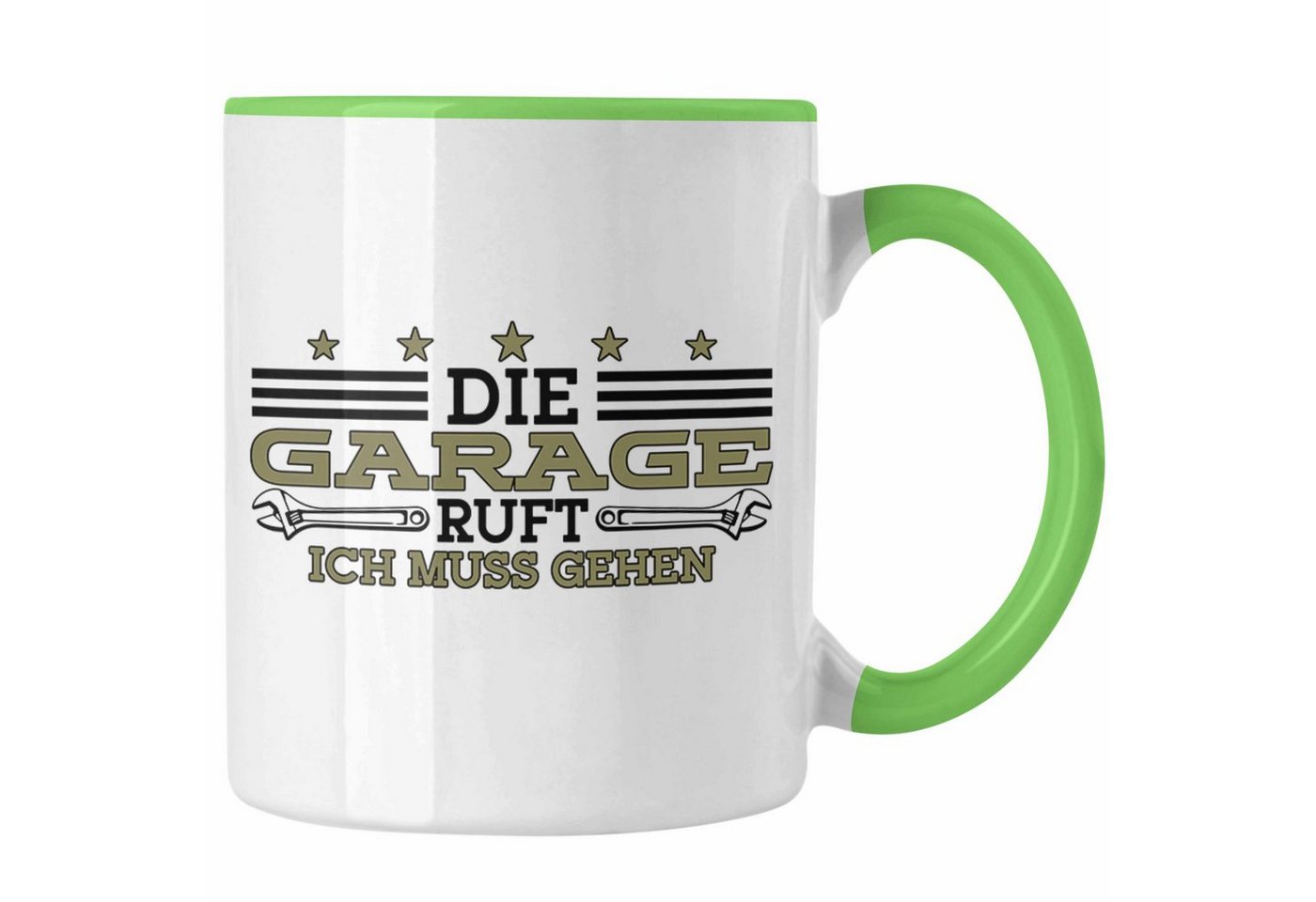 Trendation Tasse Handwerker Tasse Garage Geschenkidee Papa Opa Geschenkidee Die Garage von Trendation