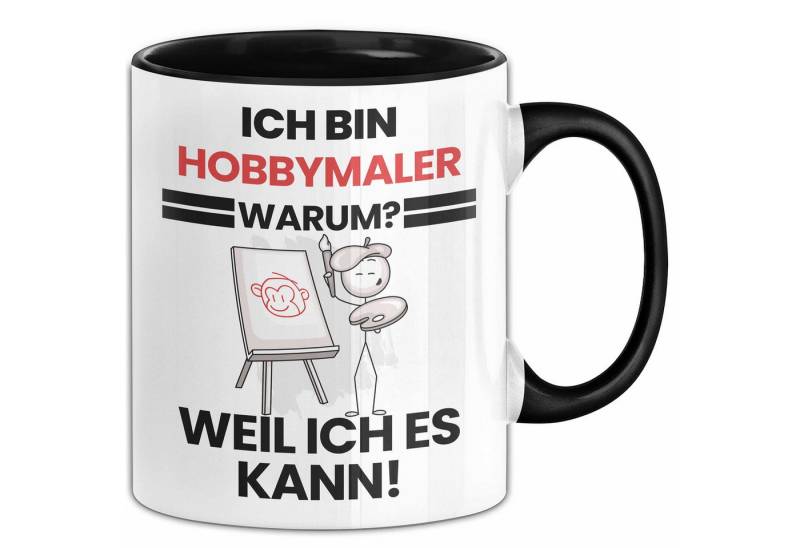 Trendation Tasse Hobbymaler Geschenk Tasse Lustiger Spruch Ich Bin Hobbymaler Warum Wei von Trendation