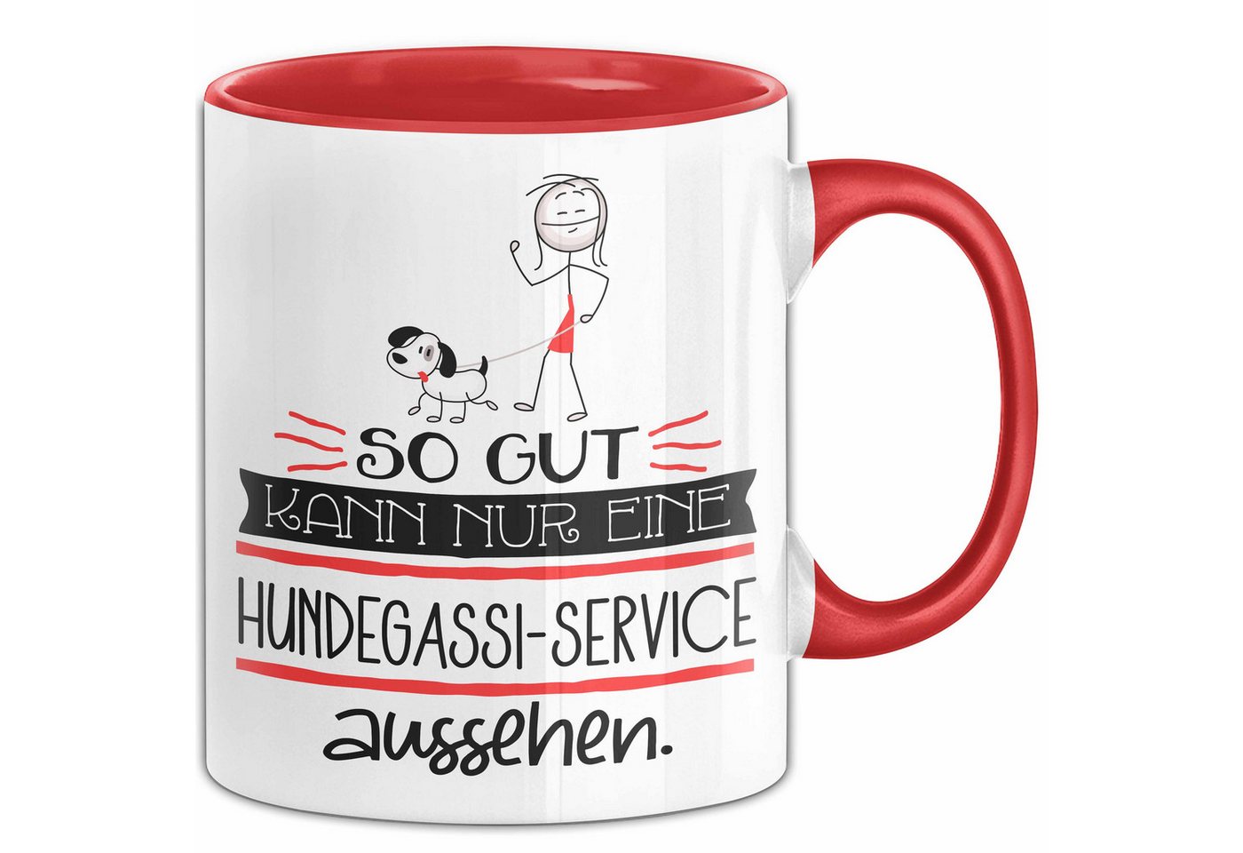 Trendation Tasse Hundegassi-Service Geschenk Tasse So Gut Kann Nur Eine Hundegassi-Se von Trendation