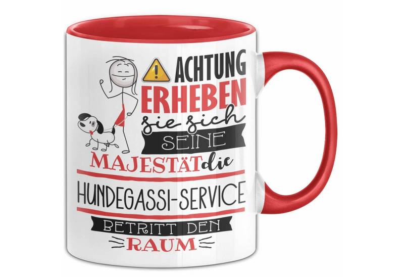 Trendation Tasse Hundegassi-Service Tasse Geschenk Lustiger Spruch Bitte Erheben Sie von Trendation