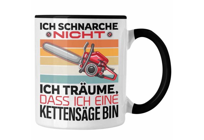 Trendation Tasse Ich Schnarche Nicht Ich Träume Kettensäge Geschenkidee Papa Opa der Sc von Trendation