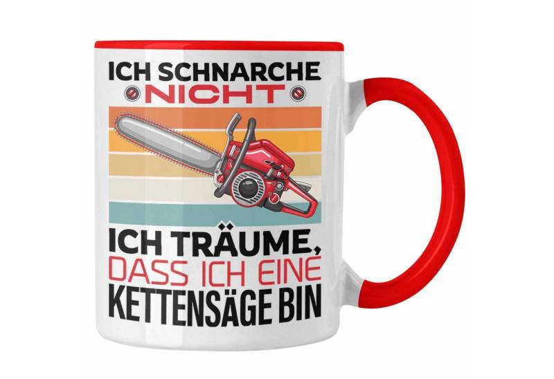 Trendation Tasse Ich Schnarche Nicht Ich Träume Kettensäge Geschenkidee Papa Opa der Sc von Trendation