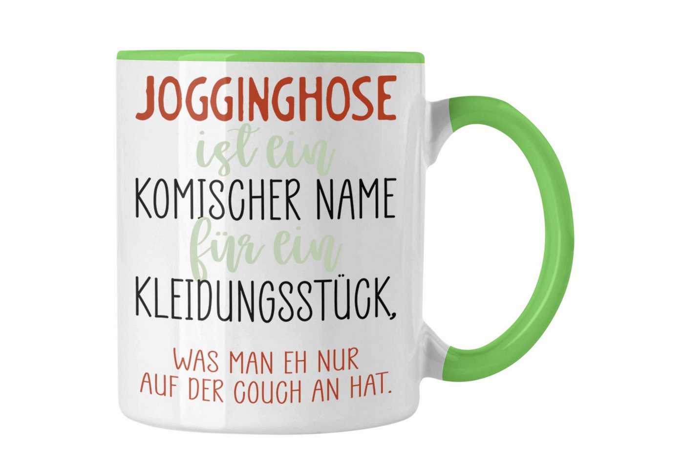 Trendation Tasse Jogginghose Spruch Tasse Geschenkidee Couch Chiller Witzige Kaffeetass von Trendation