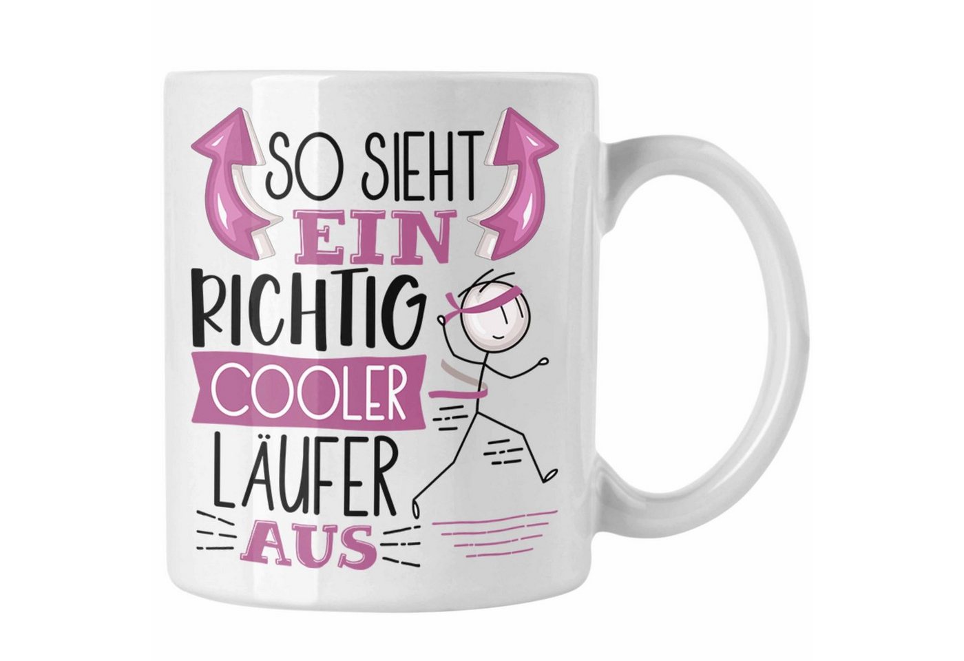 Trendation Tasse Läufer Jogger Tasse Geschenk So Sieht Ein RIchtig Cooler Läufer Jogger von Trendation