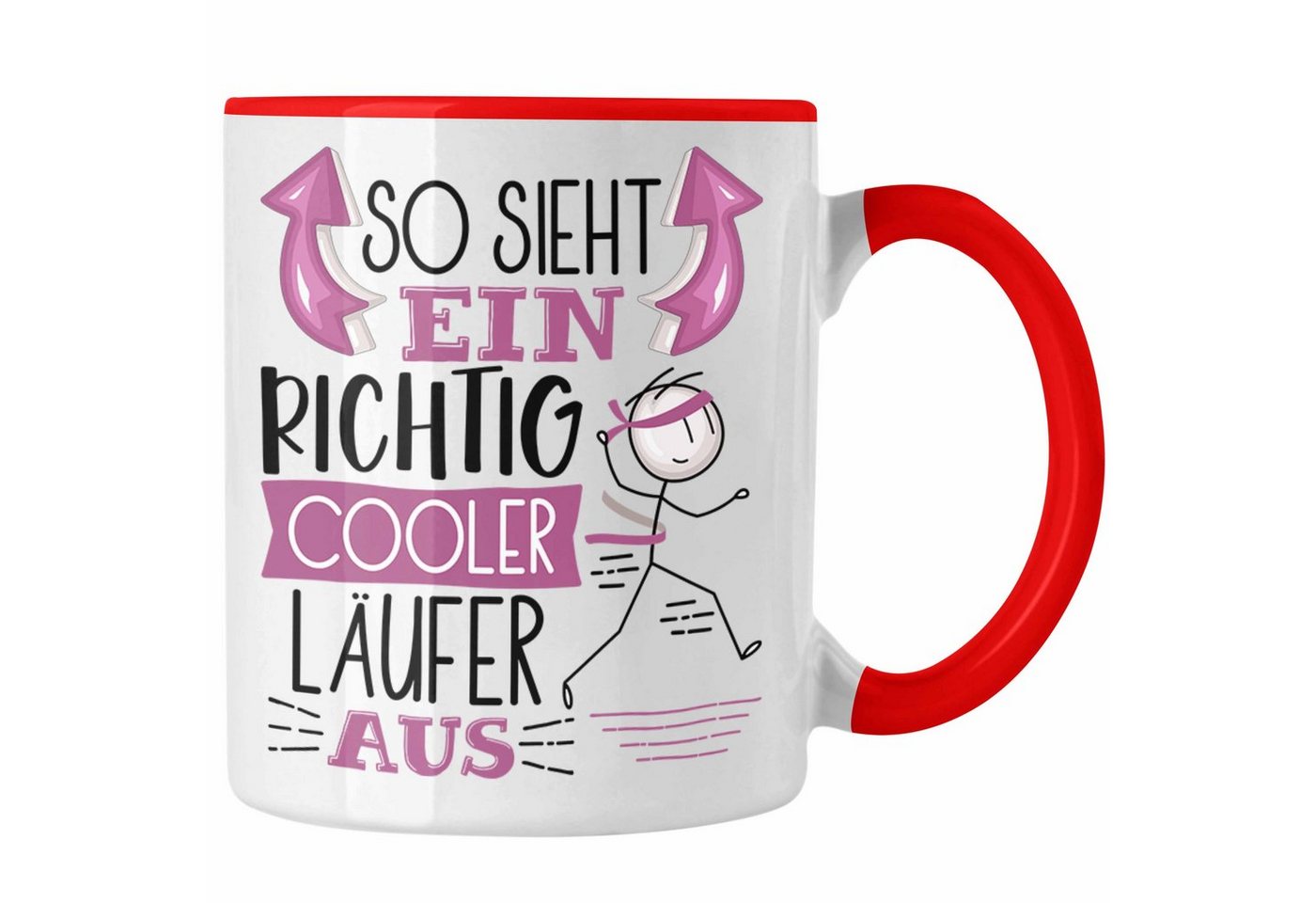 Trendation Tasse Läufer Jogger Tasse Geschenk So Sieht Ein RIchtig Cooler Läufer Jogger von Trendation