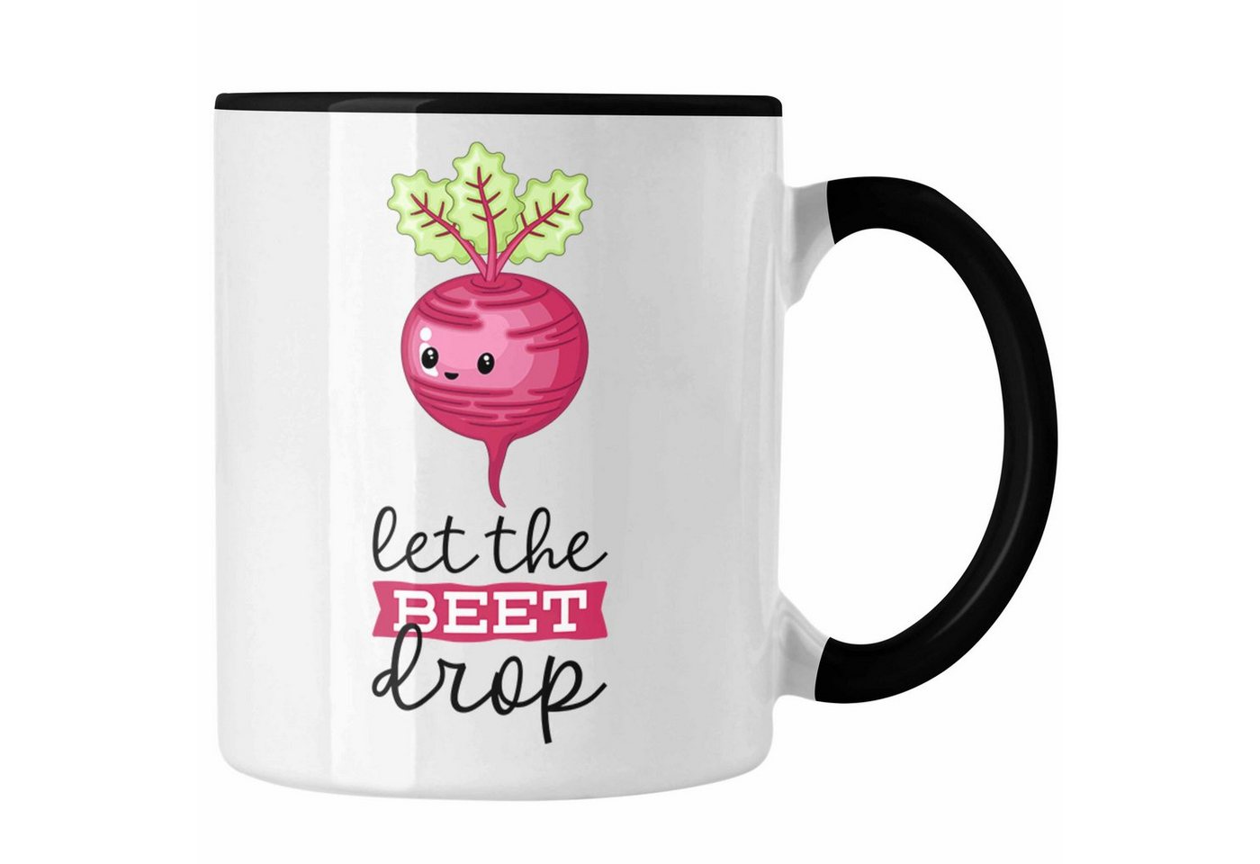 Trendation Tasse Let The Beet Drop Tasse Lustiger Wortwitz mit Rote Bete Geschenk für von Trendation