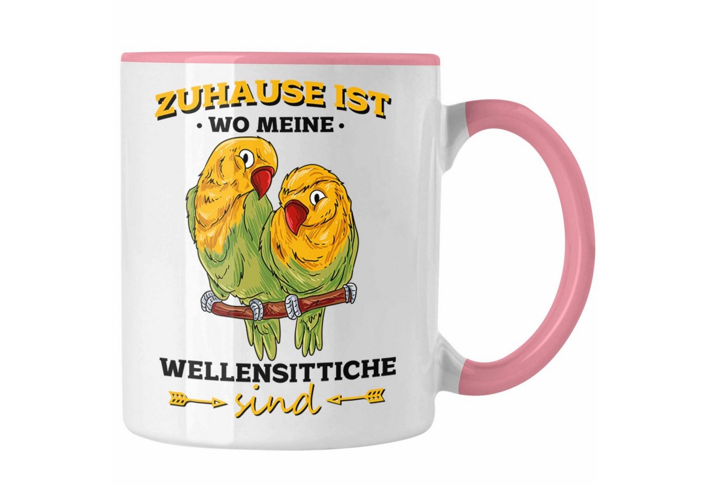 Trendation Tasse Lustige Tasse für Wellensittich-Besitzer Zuhause Ist Wo Meine Wellensi von Trendation