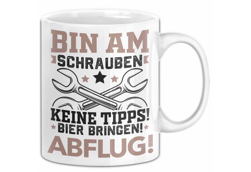 Trendation Tasse Mechaniker Tasse Geschenk Schrauber Handwerker Bin Am Schrauben Keine von Trendation