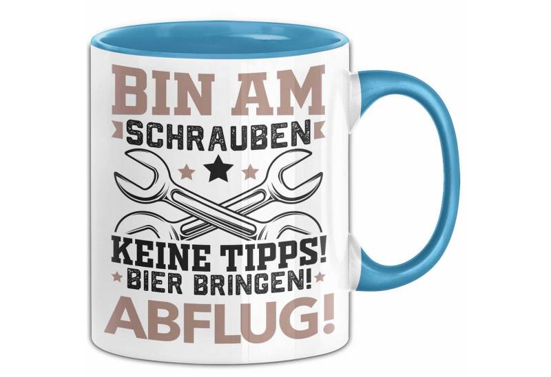 Trendation Tasse Mechaniker Tasse Geschenk Schrauber Handwerker Bin Am Schrauben Keine von Trendation