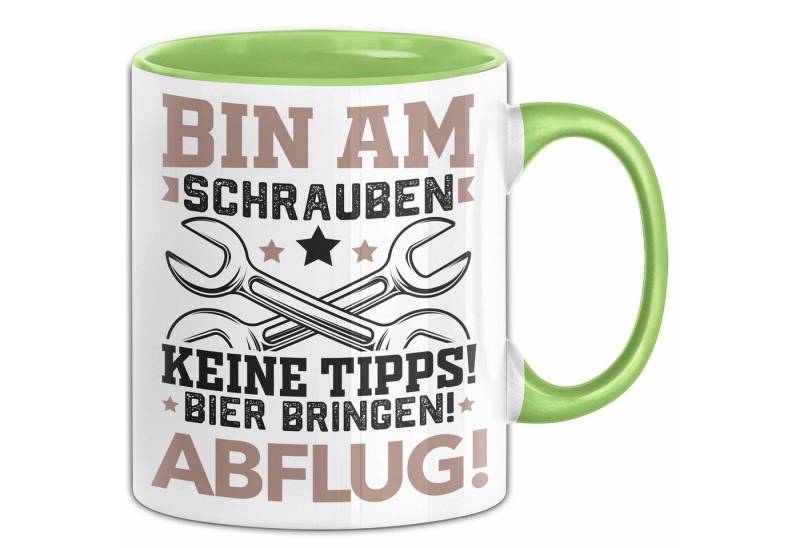 Trendation Tasse Mechaniker Tasse Geschenk Schrauber Handwerker Bin Am Schrauben Keine von Trendation