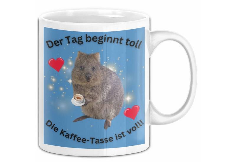 Trendation Tasse Meme Tasse Geschenk Lustiger Becher Der Tag Beginnt Toll Die Kaffee- von Trendation