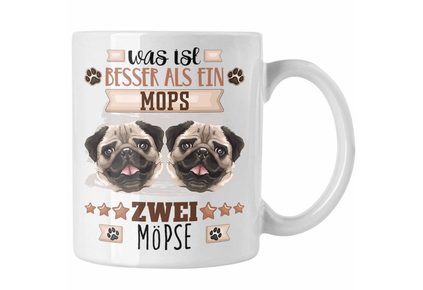 Trendation Tasse Mops Besitzer Tasse Geschenk Lustiger Spruch Geschenkidee Was Ist Bess von Trendation