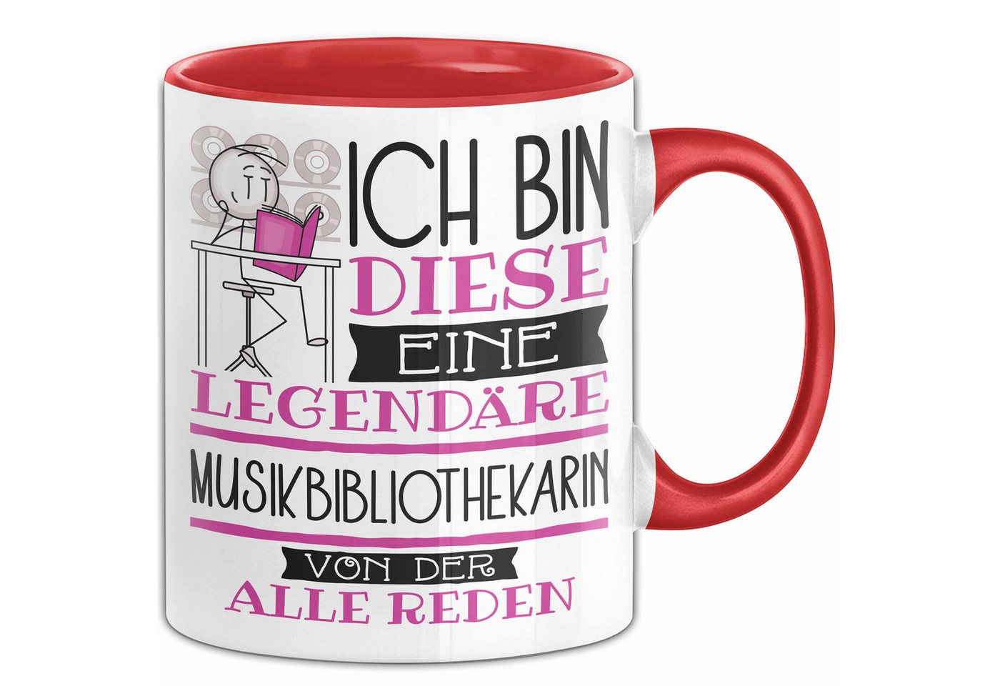 Trendation Tasse Musikbibliothekarin Tasse Geschenk Ich Bin Diese Eine Legendäre Musi von Trendation