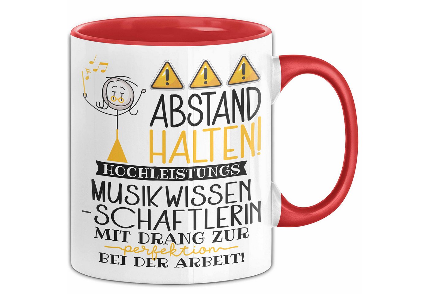 Trendation Tasse Musikwissenschaftlerin Tasse Geschenk Lustig Abstand Halten Hochleis von Trendation